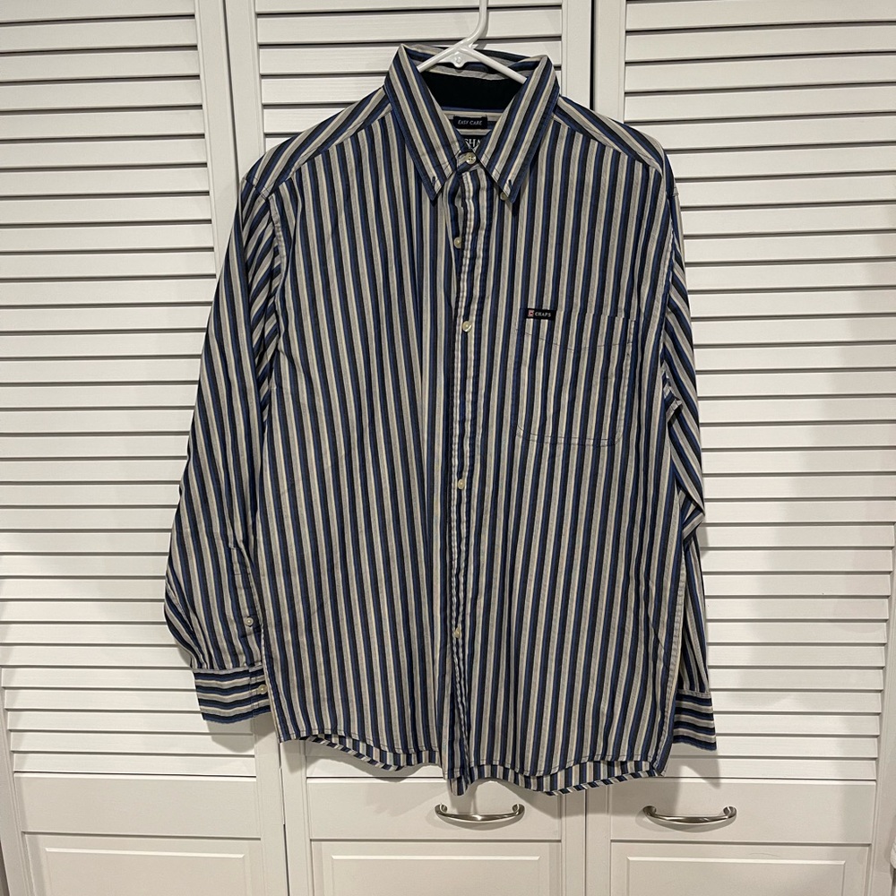 Chaps, size M, multi color button up dress shirt